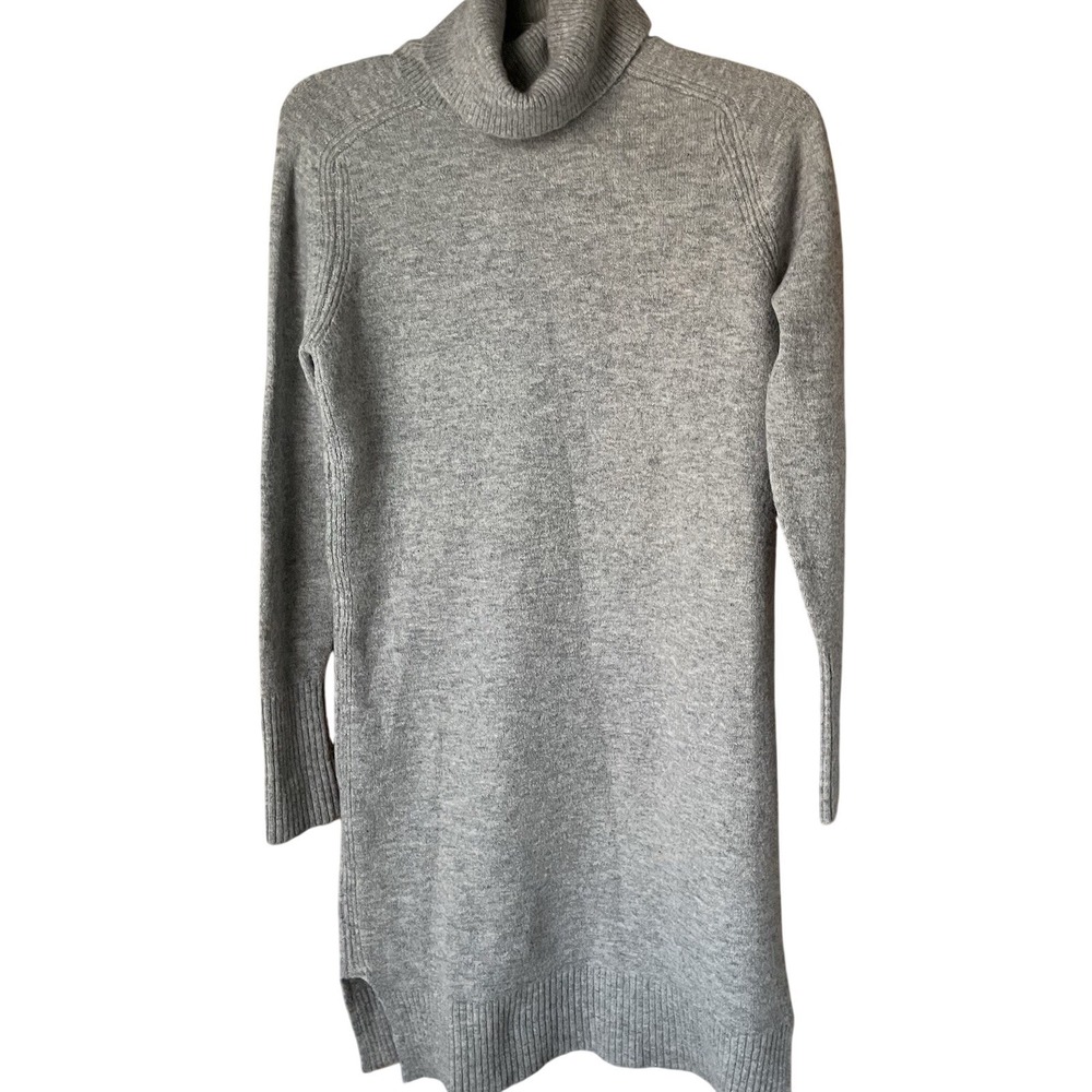 J. Crew Soft Heather Gray Merino Wool Alpaca Sweater Dress, XXS